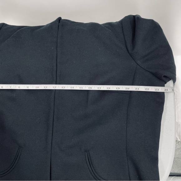 NWT Chico’s Smooth Plush Kelly Ann Black Felt Jacket XL 16-18 Hook Eye Closure - Picture 7 of 8